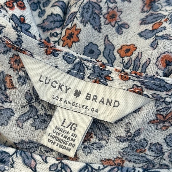 LUCKY BRAND FLORAL BLOUSE - Picture 5 of 6